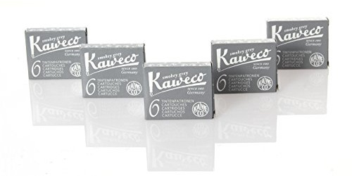 Kaweco Tintenpatronen kurz, Smokey Grey (Grau), 30 Stück