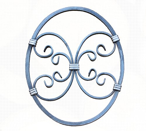 UHRIG Ornamento in ferro battuto forgiato in ferro, ad esempio come elemento ornamentale per inferriate di finestre, ringhiere, recinzioni, porte da giardino e molto altro.