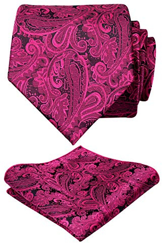 Alizeal Paisley Herren Krawatte und Einstecktuch Sets