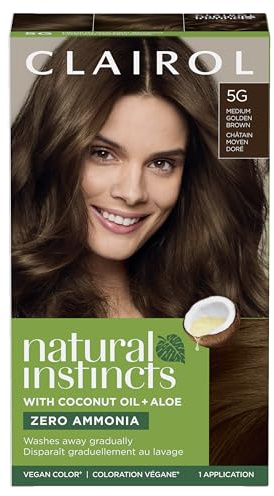 Clairol Natural Instincts Demi-Permanent Hair Dye, 5G Medium Golden Brown