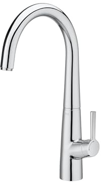 Roca A5A842AC00 Mezclador Cocina, Syra, Cold Start, Caño en U, Cromo