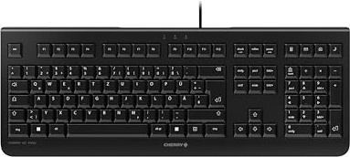 CHERRY KC 1000, Kabelgebundene Tastatur, Ungarisches Layout (QWERTZ), Plug & Play über USB-Anschluss, Flaches Design, Flüsterleiser Tastenanschlag, Schwarz