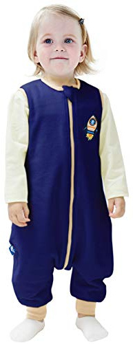 ililmmoe Baby unisex sovsäck med fötter Pyjamas Spädbarn Går bomullssovsäck Bärbara filtar Tog1.5