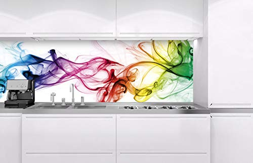 Dimex Küchenrückwand Verbundplatte Rauch 180 x 60 cm | Spritzschutz Küche für Herd & Spüle | Premium Qualität Acrylglas, Stärke 5 mm - Made in EU