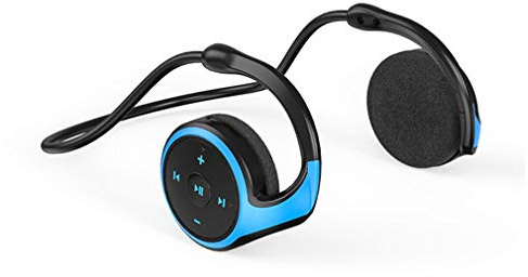 AQUYY Cuffie Sportivi Wireless Bluetooth, Auricolari Senza Fili Leggeri Pieghevoli con Audio Stereo HiFi, Scheda di Memoria di Supporto, On-Ear Auricolare Comodi per Corsa Fitness Blue