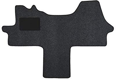 Fußmatten passend für VW T4 Typ 70, 7D 2-Sitzer Schaltgetriebe (Baujahr 1990-2003), Hit anthrazit | 1-TLG | Umrandung dunkelgrün