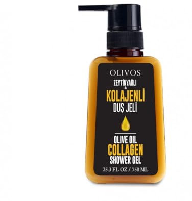 OLIVOS OLIVE OIL Collagen SHOWER GEL DUSCHGEL, Kollagen Shampoo 750 ml 2 Stück