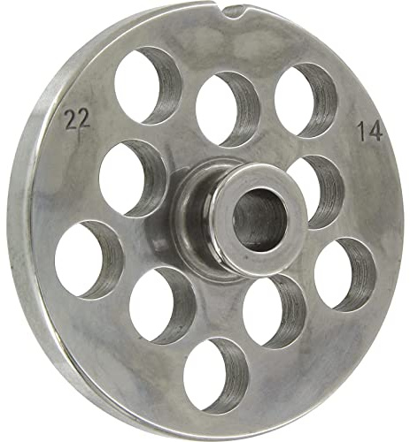La zappa Piastra Professionale per Tritacarne numero 22 Reber in acciaio temperato (Foro 14 mm)