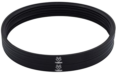 TYGERIX® 2 x 140 mm Silikondichtung für Schornsteine, Höhe 9 mm, zertifizierte Dreifachlippendichtungen, perfekte Haftung und Dichtung, hervorragende Hitzebeständigkeit