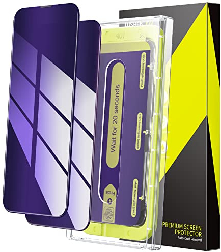 WSKEN für iPhone 14 Pro für Panzerglas Sichtschutz - [Anti Blaulicht Privacy ][Auto Dust-Elimination] Full Screen 9H Schutzfolie Anti Spy Displayschutz Folie,Anti-Fingerabdruck,Bläschenfrei,2 Stück