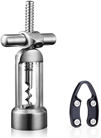 Drincarier screwpull-levers wine opener corkscrew self pulling corkscrew 18/8 stainless steel wine opener