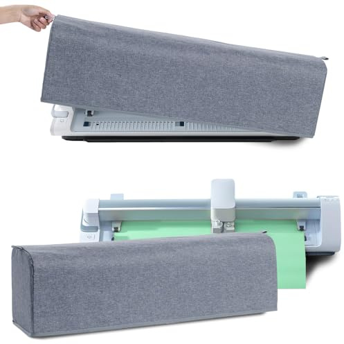 AMOIGEE Staubschutzhülle für Cricut Venture, Grau, wasserabweisend, PVC/Tarpaulin, Schlaufe