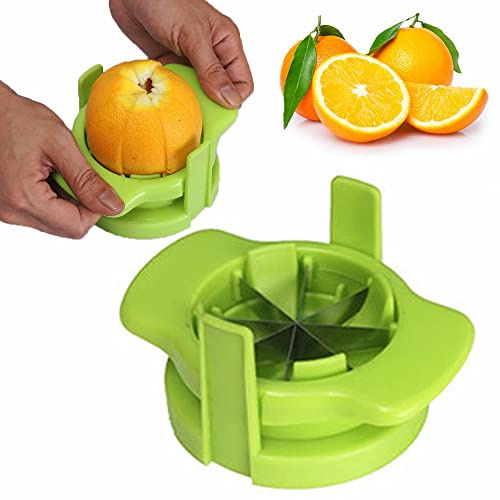 1PC Lemon Separator Orange Slicer juicer Divider Fruit Cutter Lemon Slicer Lime Peeler Orange Peel Cutter Fruit Apple Cutter (Green)