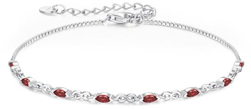 CDE Infinity Armband Silber 925 Damen mit Zirkonia Geburtsstein | Armbänder Verstellbares Armkette Damen Schmuck Muttertag Valentinstag Geburtstag Weihnachten Geschenke