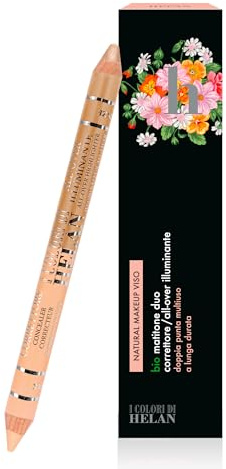 Helan I Colori di Helan - Crayon Bio 2en1 Bronze Foncé, Correcteur d'Imperfections + Illuminateur Visage Naturel, Crayon Double Bord Doux Nourrissant avec Vitamine E, Maquillage Longue Durée