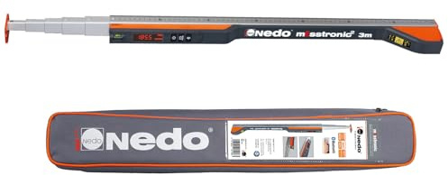 Nedo mEsstronic 2 3m mit integrierter Bluetooth-Schnittstelle zum einfachen Übertragen der Messwerte - Teleskop-Messstab