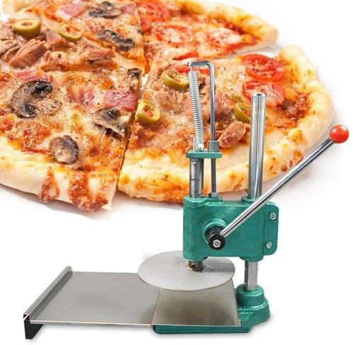 LeGDOr Pizzateig-Pressmaschine, elektrische Gebäckmaschine, Teigroller, Teigausrollmaschine, Nudelmaschine, Haushalts-Pizza-Gebäck-Pressmaschine für Pizza, Tortilla, 18 cm