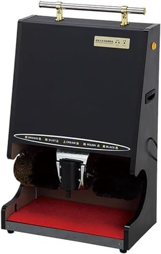 KJHYYPP Cireuse de Chaussures électrique avec poignée, cireuse de Chaussures entièrement Automatique, cireuse de Chaussures électrique Domestique (Couleur: Gris) (Black)