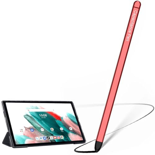 Fold6 Stylus Pen, Samsung s pen pro replacement, Tablet Pen for All Touch Screens Input Pens pad pen for Galaxy Tab A9+ Compatible with Pads/Tablets/Lenovo/Android/iOS-Red