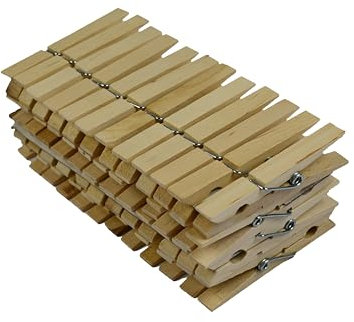 LAGUELLE - 48 Mollette per Bucato in Legno | Realizzate con Legno da Foreste Gestite in Modo Sostenibile - Resistenti ed Ecologiche