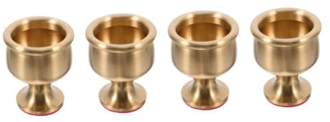 Gatuida 4pièces Tasse Bouddhiste Métal Goblet Portatif Élégant Pour Eau Ou Vin Pour Décoration De Table Et Cérémonies Religieuses Tasse Pratique Et Esthétique Pour Maison Et Bureau
