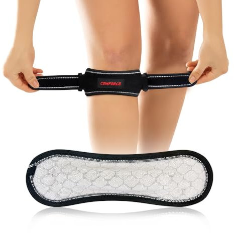 COMFORCE Patella Knee Straps, Knee Pain Relief Support Brace, Adjustable Knee Brace for Women Men, Non-Slip Patella Knee Support for Running, Basketball, Hiking, Pain Relief for Arthritis