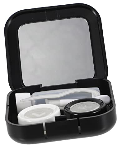 Healeved Halloween Contact Lenses Case Box Adorable Design Holder Small Organizer for Travel Eye Container