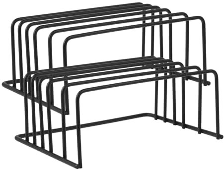 Cabilock 2piezas Estantes De Cocina Unidades Soporte Para Tapas De Ollas y Sartenes Organizador De Tablas De Cortar Para Armarios Encimeras Bandejas Hornear
