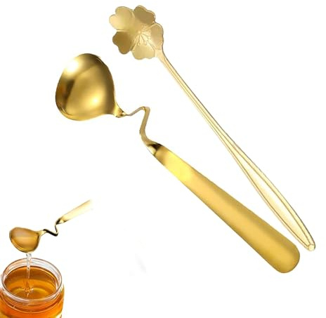 Alovez Lot de 2 cuillères à confiture en acier inoxydable pour confiture, yaourt