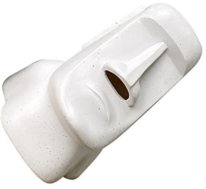 Alipis Taschentuchbox Moai Steinstatue Harz Moai Design Schreibtisch Ornament Zuhause Dekoration Lustig Nasenlöcher Öffnung