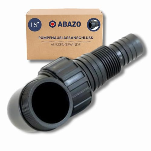 ABAZO Pumpenanschlussstutzen, Pumpenauslassanschluss AUSSENGEWINDE 1/1/4 Anschluss für Gartenpumpen, Anschluss für Springbrunnenpumpen