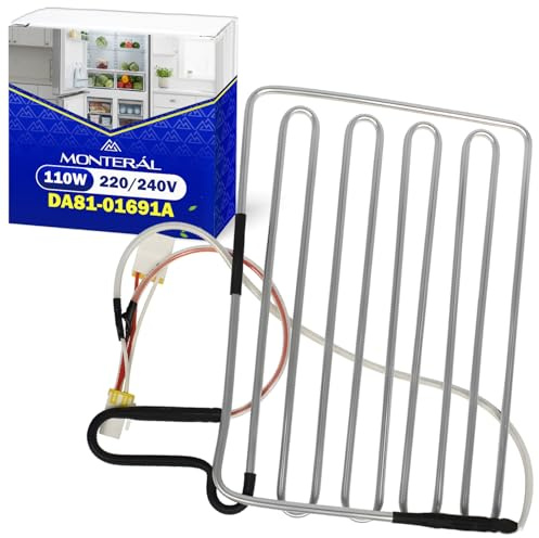 Elemento Riscaldante per Sbrinamento del Frigorifero e Congelatore 110W 220/240V con Codice Originale DA81-01691A DA8101691A per Samsung - Garanzia di 10 Anni - MONTERAL