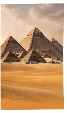 Pyramides d'Égypte Drapeau décoratif d'extérieur pour jardin, terrasse, boîte aux lettres, porche, véranda