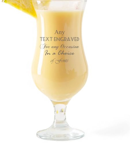 ukgiftstoreonline Personalieed Cocktail Glass, Transparent, 19.5cm Height, Custom Engraved Text, 460ml Capacity, Gift Boxed for her