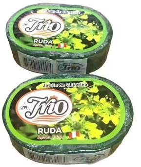 Pack de 2, Jabón Esotérico de Ruda, Glicerina, 100g, Protección y Energía Positiva, Origen Perú