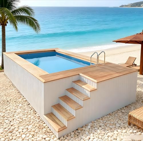 Piscina prefabricada de bajo mantenimiento, sin excavación, instalación rápida, modular sobre el suelo, para patio, casa de familia, villa para uso al aire libre