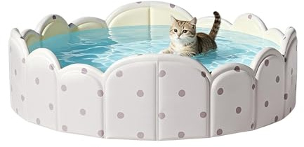 Piscine Pliante pour Chien | Portable Non Gonflable | Bassin pour Chiot,pour et Animaux de Compagnie, Jeux dans Le Jardin, à l'extérieur, à l'intérieur, en été, en Voyage,