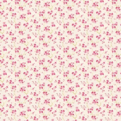 mytinyworld 5 Stück Puppenhaus pink Blüte Tapete Blätter