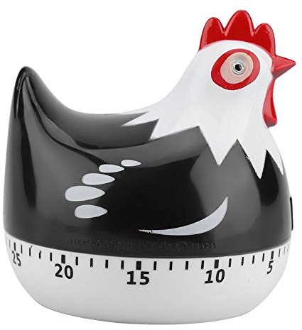 TOPINCN Kitchen Timer, Lovely Chicken Cartoon Kitchen Cooking Timers Cute Reminder Countdown Timer Gift for Cooking Baking (Black)