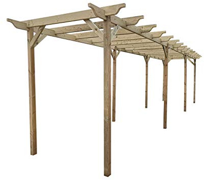 Arbor Garden Solutions Garden Wooden Pergola Kit - Exclusive Pergola Range - 9 Designs - 42 Size Kits (1.8m x 3m (with 4 posts), Keningston Design)