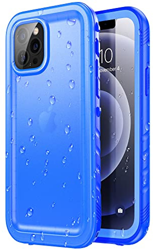 SPORTLINK für iPhone 12 Pro Max wasserdichte Hülle 360 Grad, Blau | Outdoor Handyhülle mit Kameraschutz und Displayschutz, militärischer stoßfester Panzerhülle, IP68 waterproof & staubschutz