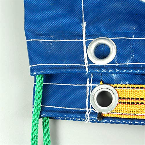 CGF- Planen wasserdichte PVC-Planen, Dicke 0,4 mm Planenüberdachung mit Saum und beweglicher Kordel, Edelstahltüllen, Zelt-, Boots-, Pool-, Anhänger- und LKW-Kunststoffplanenabdeckung