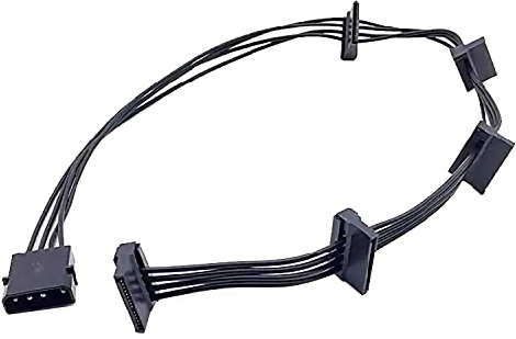 Bolwins P37C 4pin IDE Molex auf 5 x 15 Pin SATA Stromversorgungskabel Festplatten Strom Splitter Adapter Kabel für SATA Festplatten/optische Laufwerke