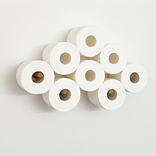 Wolkenpapierhalter, platzsparend, niedliches Dekor, 4–13 Rollen, Toilettenpapier, Holz, künstlerische Dekoration für WC, Küche, Bad, Bar, Restaurant, Innendekoration (größere Rollen)