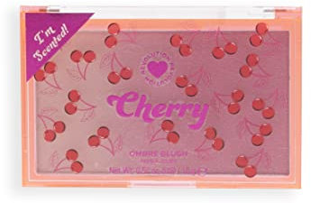 I Heart Revolution Makeup Blush, Pressed Powder Blusher, Highly Pigmented, Vegan & Cruelty-Free, Cherry Ombre, 15g