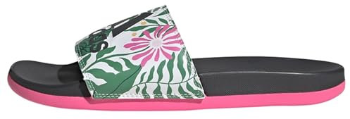 adidas Adilette Comfort Slides Damen Rutsche, Carbon Off White Lucid Pink, 42 EU