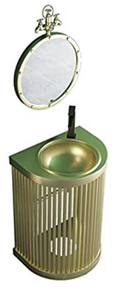 ZARBAILRE Set Arredo Bagno, Lavabo e Mobile Retro, Mobile Lavabo Industriale (C1)