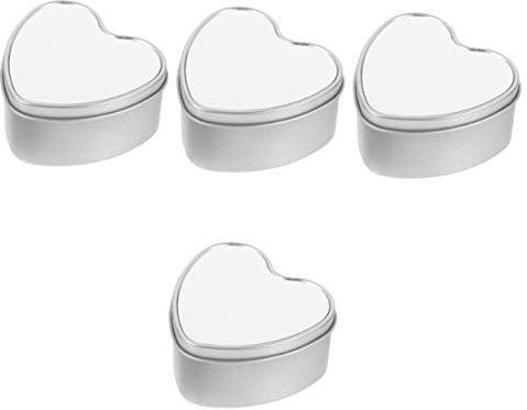 Cabilock 4pezzi Scatola Di Forma Di Cuore Per Sublimazione Contenitore Metallico Vuoto Per Caramelle e Regali Scatola Decorativa Per Feste e Matrimoni Design Leggero e Compatto Con