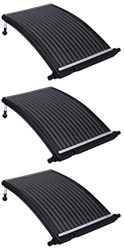 Homgoday Solar Pool Heating Panels, 3 pcs 110x65 cm Swimming Pool Solar Heater System, HDPE Material for Above Ground Pools and Spas