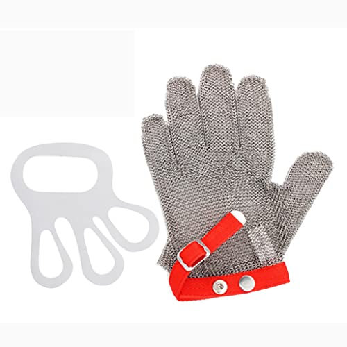Samnuerly Anti Cutting Gloves Metal anti cutting gloves, Chain mail gloves for glass cutting safety, Universal left and right hand (Size : A pack of one/XS)
